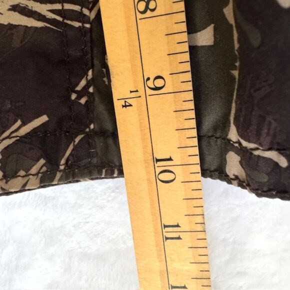 Op Men's SZ XL Swim Suit Trunks Hawaiian Green & Tan Elastic/Tie Waist, Pocket - Picture 9 of 11